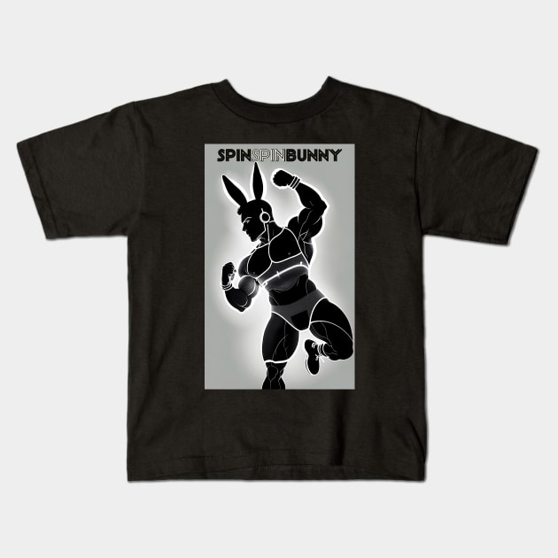 SpinSpinBunny Black White Man Dance Kids T-Shirt by SpinSpinBunny